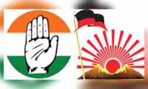 DMK ने कांग्रेस हाईकमान से टैगोर और चक्रवर्ती के खिलाफ कार्रवाई की मांग की DMK ने कांग्रेस हाईकमान से टैगोर और चक्रवर्ती के खिलाफ कार्रवाई की मांग की