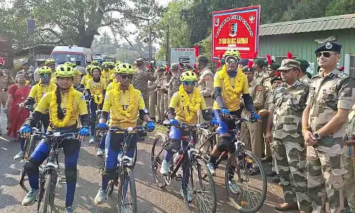 Karwar : CISF साइकिलिस्ट टीम का शानदार स्वागत