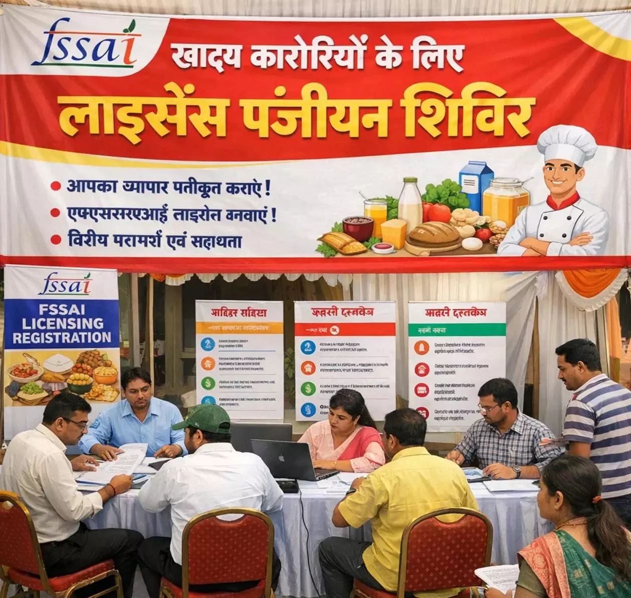 खाद्य कारोबारियों के लिए 26 फरवरी को एक दिवसीय लाइसेंस पंजीयन शिविर का आयोजन खाद्य कारोबारियों के लिए 26 फरवरी को एक दिवसीय लाइसेंस पंजीयन शिविर का आयोजन