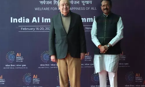 संयुक्त राष्ट्र महासचिव एंटोनियो गुटेरेस एआई इम्पैक्ट समिट के लिए पहुंचे Delhi