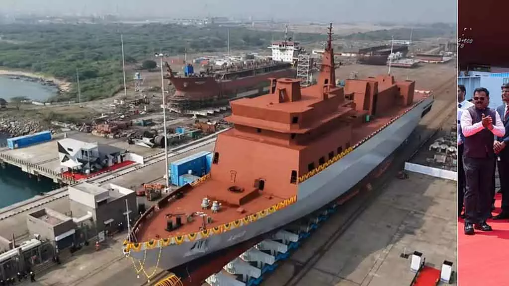 Tamil Nadu : प्रशिक्षण जहाज कृष्णा कट्टुपल्ली शिपयार्ड से लॉन्च हुआ Tamil Nadu : प्रशिक्षण जहाज कृष्णा कट्टुपल्ली शिपयार्ड से लॉन्च हुआ