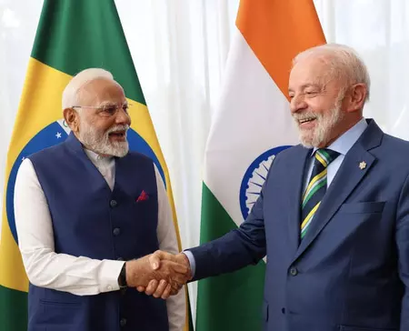 ब्राजील के राष्ट्रपति लूला डा सिल्वा के भारत दौरे से पहले विदेश मंत्रालय ने शेयर किया खास वीडियो ब्राजील के राष्ट्रपति लूला डा सिल्वा के भारत दौरे से पहले विदेश मंत्रालय ने शेयर किया खास वीडियो