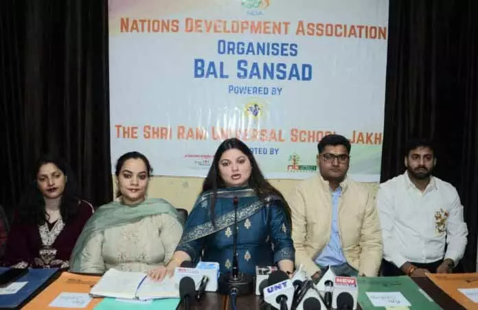 NDA ने ‘द श्री राम यूनिवर्सल स्कूल’ में बाल संसद की घोषणा की NDA ने ‘द श्री राम यूनिवर्सल स्कूल’ में बाल संसद की घोषणा की