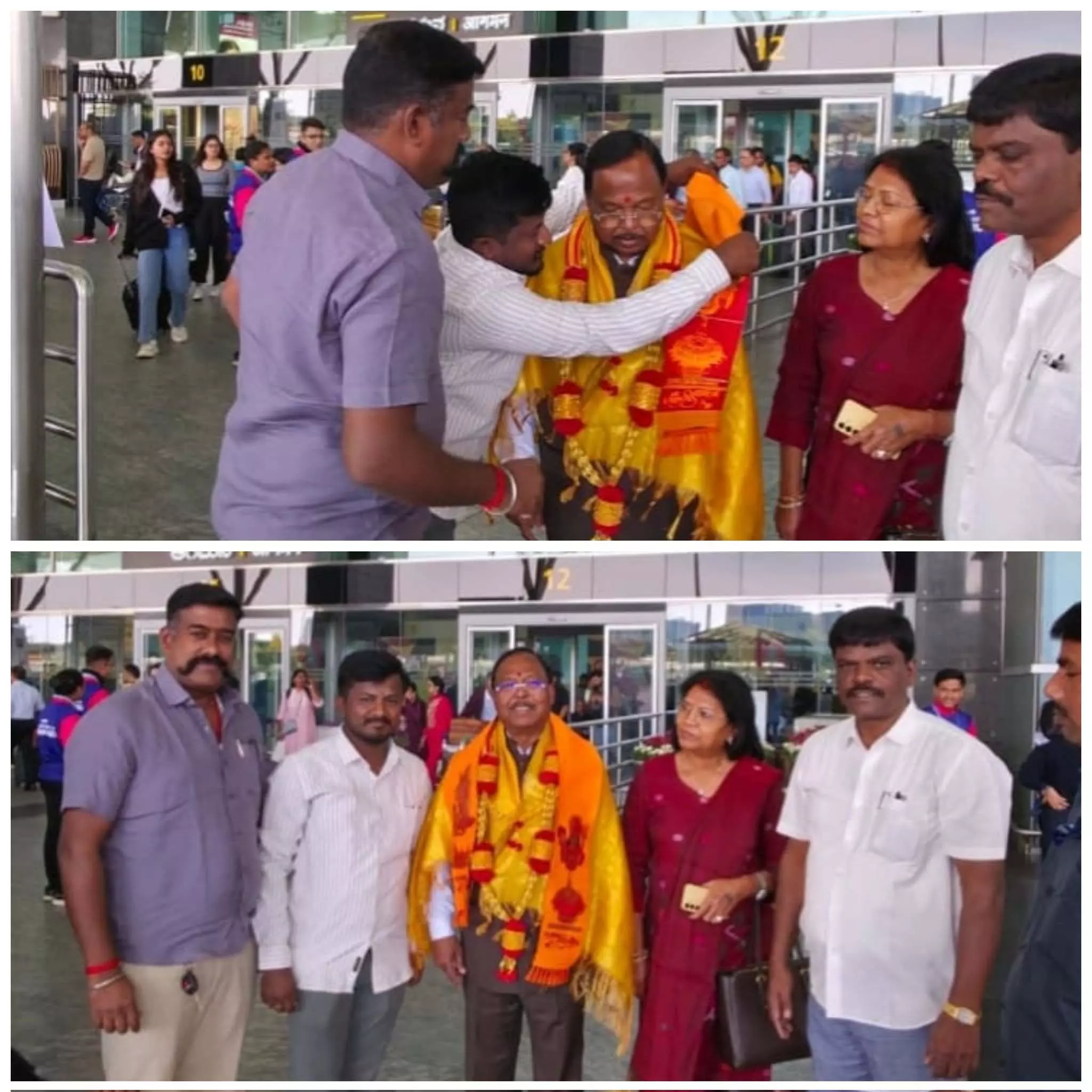 बेंगलुरु प्रवास से लौटे कृषिमंत्री रामविचार नेताम, एयरपोर्ट में हुआ गर्मजोशी से स्वागत बेंगलुरु प्रवास से लौटे कृषिमंत्री रामविचार नेताम, एयरपोर्ट में हुआ गर्मजोशी से स्वागत