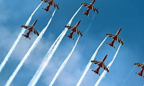Jaipur: जयपुर में होने वाले एयर शो के मद्देनजर सुरक्षा तैनाती Jaipur: जयपुर में होने वाले एयर शो के मद्देनजर सुरक्षा तैनाती