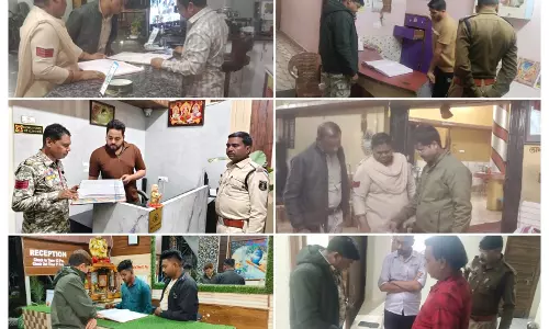 होटल, ढाबा और लॉजों में धमतरी पुलिस की दबिश