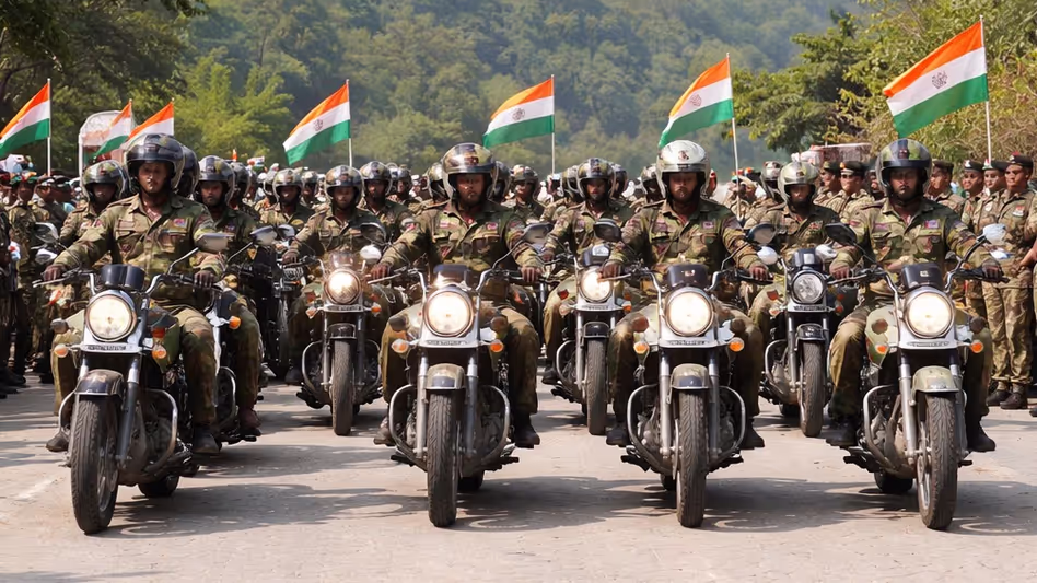 Arunachal के पंगसौ दर्रे से असम के जोरहाट तक असम राइफल्स की मोटरसाइकिल रैली शुरू Arunachal के पंगसौ दर्रे से असम के जोरहाट तक असम राइफल्स की मोटरसाइकिल रैली शुरू