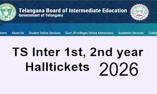 TGBIE ने इंटरमीडिएट 2026 के हॉल टिकट जारी किए TGBIE ने इंटरमीडिएट 2026 के हॉल टिकट जारी किए