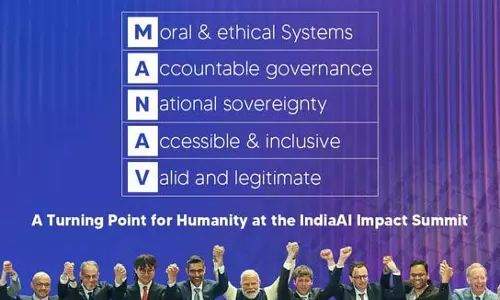 PM मोदी ने एआई समिट में MANAV विज़न किया पेश PM मोदी ने एआई समिट में MANAV विज़न किया पेश
