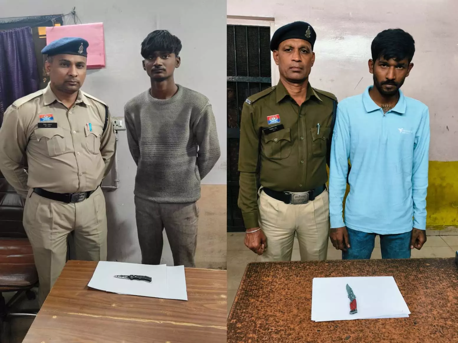 रायपुर नॉर्थ जोन में चाकूबाजी पर सख्ती, चाकू के साथ तीन आरोपी गिरफ्तार रायपुर नॉर्थ जोन में चाकूबाजी पर सख्ती, चाकू के साथ तीन आरोपी गिरफ्तार