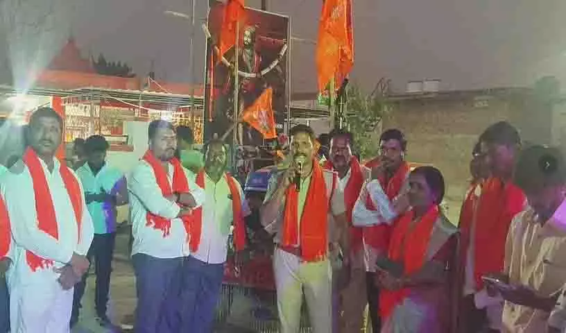 Munugodu में छत्रपति शिवाजी जयंती समारोह Munugodu में छत्रपति शिवाजी जयंती समारोह