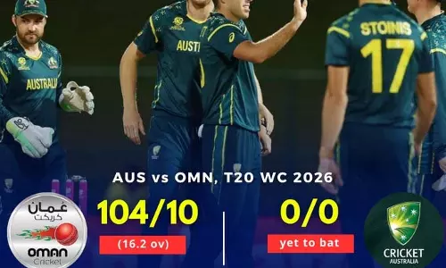 T20 World Cup: ऑस्ट्रेलियाई गेंदबाजी के सामने ओमान चारो खाने चित्त, 104 रन पर सिमटी