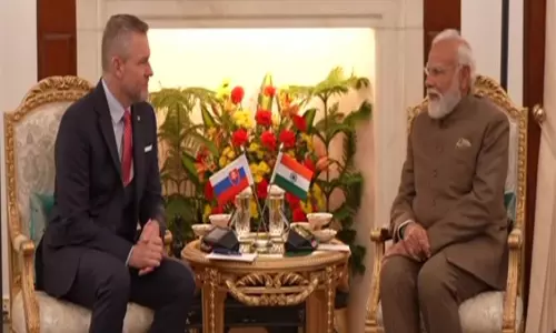 PM मोदी ने स्लोवाकिया के राष्ट्रपति पीटर पेलेग्रिनी के साथ द्विपक्षीय वार्ता की