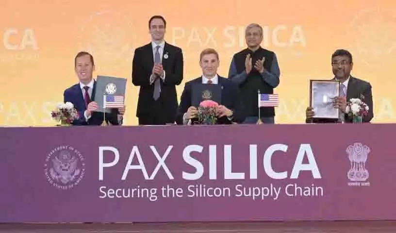 भारत ने AI इम्पैक्ट समिट में Pax Silica समझौते पर हस्ताक्षर किए भारत ने AI इम्पैक्ट समिट में Pax Silica समझौते पर हस्ताक्षर किए