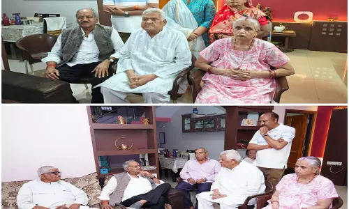 सांसद बृजमोहन अग्रवाल ने वरिष्ठ नेता राम अवतार मिश्रा से की आत्मीय मुलाकात