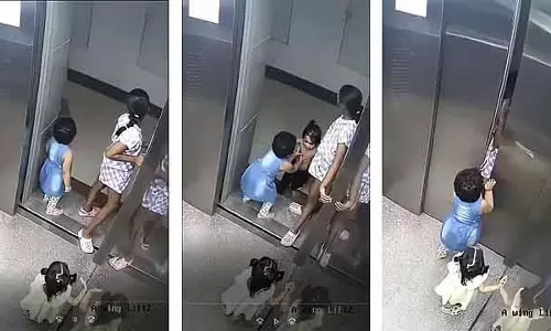 Delhi: लिफ्ट का दरवाज़ा अचानक बंद हो गया, लड़की ने बहादुरी से अंदर मौजूद बच्चों को बचाया