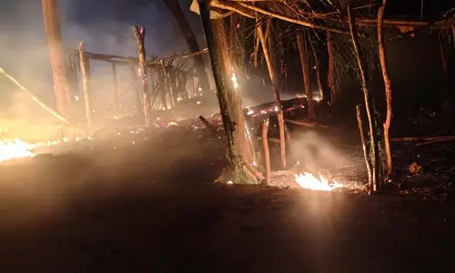 टाइगर प्वाइंट पर भीषण आगजनी, देर रात लगी आग में कई गुमटियां खाक