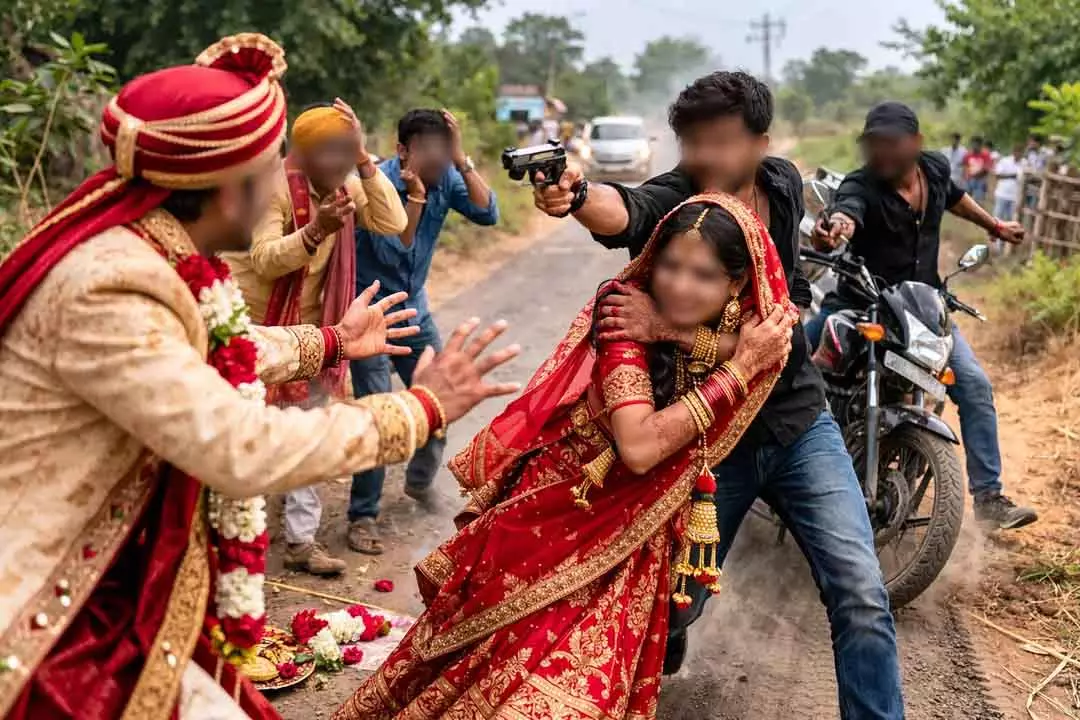 Odisha: बलांगीर में शादी के बाद एक्स-लवर ने बंदूक की नोक पर दुल्हन को किडनैप कर लिया Odisha: बलांगीर में शादी के बाद एक्स-लवर ने बंदूक की नोक पर दुल्हन को किडनैप कर लिया
