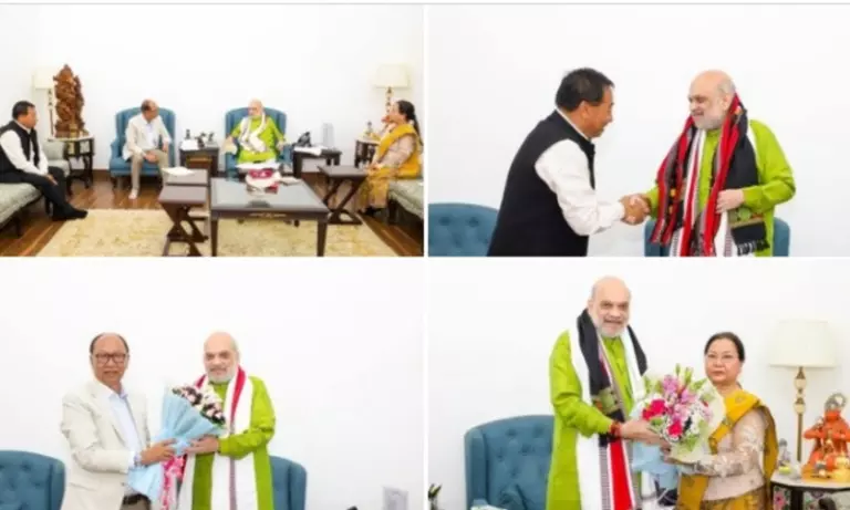 Manipur CM ने अमित शाह से मुलाकात की; शांति और कैबिनेट एजेंडे पर