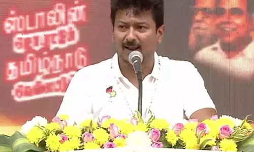 उदयनिधि ने MK स्टालिन को भाजपा के खिलाफ नेतृत्व करने की बात कही उदयनिधि ने MK स्टालिन को भाजपा के खिलाफ नेतृत्व करने की बात कही