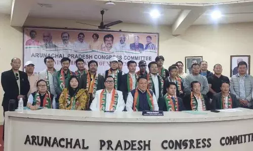 Arunachal  डेमोक्रेटिक पार्टी का कांग्रेस में मर्जर, सभी मेंबर शामिल