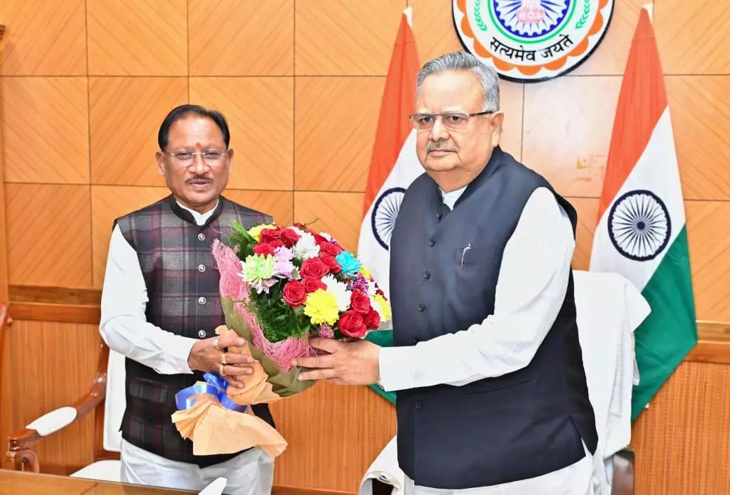 बजट सत्र के प्रथम दिवस विधानसभा अध्यक्ष डॉ रमन सिंह से CM साय ने की मुलाकात बजट सत्र के प्रथम दिवस विधानसभा अध्यक्ष डॉ रमन सिंह से CM साय ने की मुलाकात