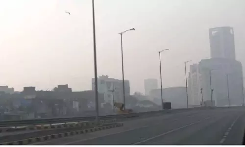 Mumbai weather : शहर के आसमान में धुंध छाई Mumbai weather : शहर के आसमान में धुंध छाई