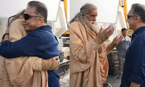अमिताभ बच्चन, कमल हासन Kalki2 की शूटिंग के लिए फिर साथ आए अमिताभ बच्चन, कमल हासन Kalki2 की शूटिंग के लिए फिर साथ आए