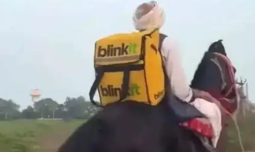 घोड़े पर दिखा डिलीवरी वाला, अनोखा वीडियो चर्चा में है, चौंक गया इंटरनेट