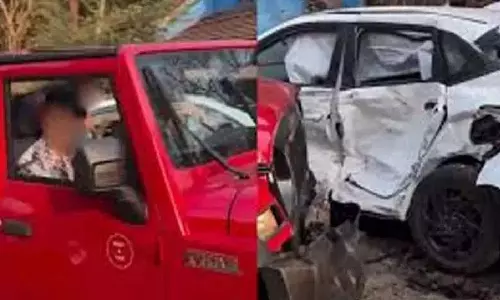 Goa थार दुर्घटना मामले में किशोर का नाम, महिला चालक को बचाने के लिए सीट बदलने का स्थानीय दावा Goa थार दुर्घटना मामले में किशोर का नाम, महिला चालक को बचाने के लिए सीट बदलने का स्थानीय दावा