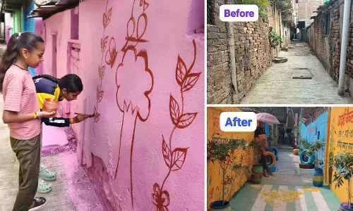 Indore : बैकलेन को बदलने के लिए बच्चों ने चलाया सफाई अभियान