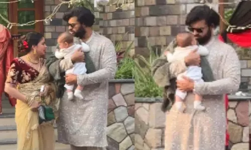 Varun Tej–Lavanya Tripathi बेटे वायुव के साथ देहरादून में शादी में दिखे Varun Tej–Lavanya Tripathi बेटे वायुव के साथ देहरादून में शादी में दिखे