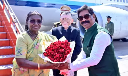 Ranchi: राष्ट्रपति द्रौपदी मुर्मु का झारखंड में स्वागत समारोह