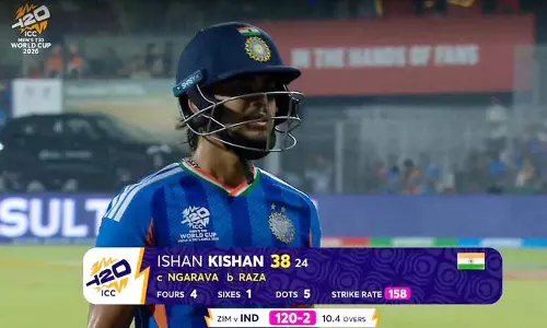 T20 SUPER 8: शानदार लय में दिखे Ishan Kishan, 38 पर थमे कदम T20 SUPER 8: शानदार लय में दिखे Ishan Kishan, 38 पर थमे कदम