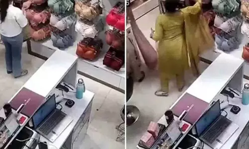 दुकान से दस हजार रुपये के underwear चुराने वाली महिला दुकान से दस हजार रुपये के underwear चुराने वाली महिला