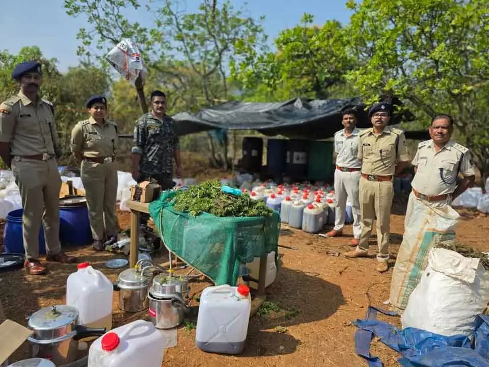 Koraput में बड़ी ड्रग बरामदगी: पुलिस ने 1800 लीटर से ज़्यादा कैनाबिस ऑयल ज़ब्त किया Koraput में बड़ी ड्रग बरामदगी: पुलिस ने 1800 लीटर से ज़्यादा कैनाबिस ऑयल ज़ब्त किया