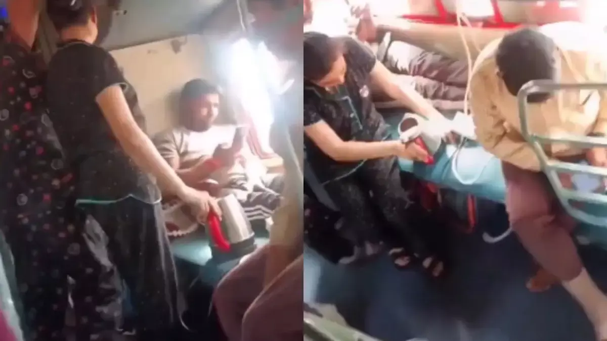 चाय की तलब खतरनाक: यात्री ने रेलवे कोच के अंदर इलेक्ट्रिक केतली का किया इस्तेमाल चाय की तलब खतरनाक: यात्री ने रेलवे कोच के अंदर इलेक्ट्रिक केतली का किया इस्तेमाल