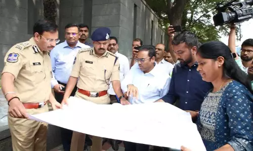 हैदराबाद पुलिस कमिश्नर ने H-CITI project डेवलपमेंट का निरीक्षण किया