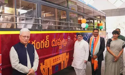 TGSRTC ने तेलंगाना विरासत को बढ़ावा देने के लिए जीआई ऑन व्हील्स लॉन्च किया TGSRTC ने तेलंगाना विरासत को बढ़ावा देने के लिए जीआई ऑन व्हील्स लॉन्च किया