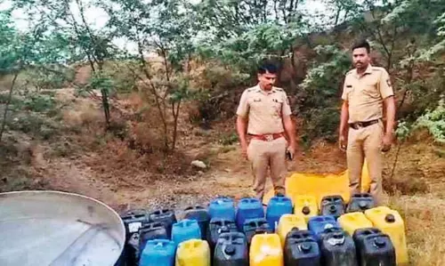 गांव के हाथ भट्टे पर raid में 3 लाख 59 हजार का माल जब्त