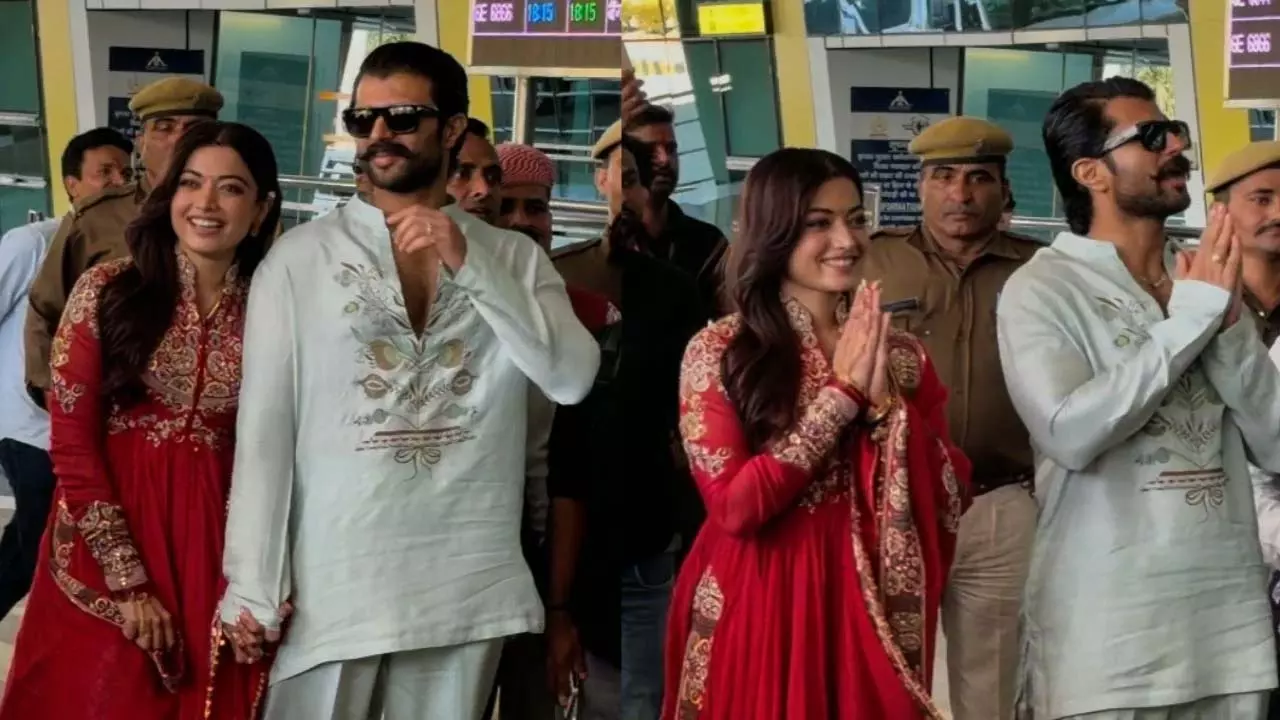 शादी के बाद Udaipur Airport पर दिखे विजय देवरकोंडा और रश्मिका मंदाना शादी के बाद Udaipur Airport पर दिखे विजय देवरकोंडा और रश्मिका मंदाना
