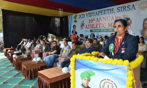 सुनील डबास ने JCD विद्यापीठ में 20वीं सालाना स्पोर्ट्स मीट का उद्घाटन किया