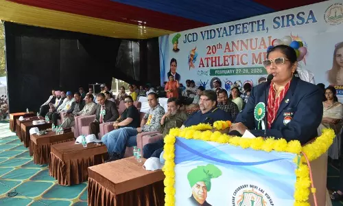 Sunil डबास ने जेसीडी विद्यापीठ में 20वीं सालाना स्पोर्ट्स मीट का उद्घाटन किया