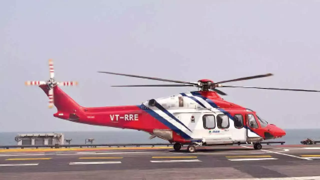 हाल ही में तैनात AW-139 सिविल चॉपर ने लॉजिस्टिक्स का काम किया हाल ही में तैनात AW-139 सिविल चॉपर ने लॉजिस्टिक्स का काम किया