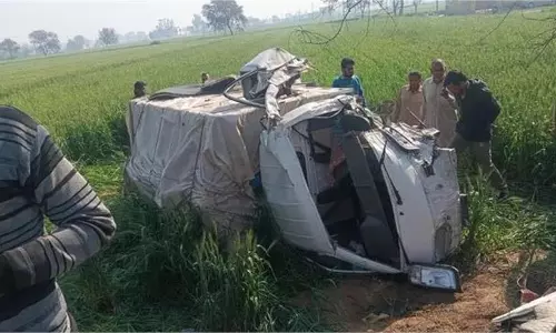 Haryana:   फुटबॉल खिलाड़ियों की गाड़ी पलटी, 7  घायल