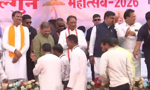 नादिया पहुंचे CM साय फाल्गुन महोत्सव में हुए शामिल