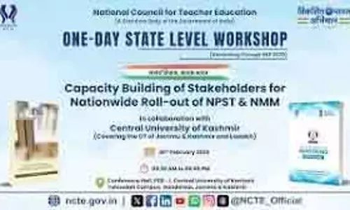 CUK ने टीचर्स के लिए NPST, NMM को आगे बढ़ाने के लिए ऐतिहासिक NCTE वर्कशॉप होस्ट की CUK ने टीचर्स के लिए NPST, NMM को आगे बढ़ाने के लिए ऐतिहासिक NCTE वर्कशॉप होस्ट की