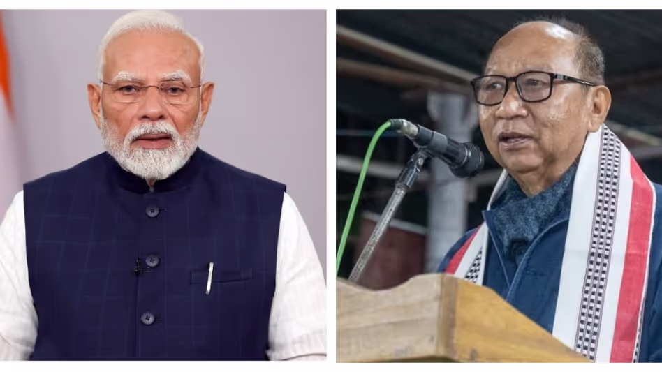 PM Modi ने मणिपुर के मुख्यमंत्री युमनाम खेमचंद सिंह को उनके जन्मदिन पर बधाई दी PM Modi ने मणिपुर के मुख्यमंत्री युमनाम खेमचंद सिंह को उनके जन्मदिन पर बधाई दी