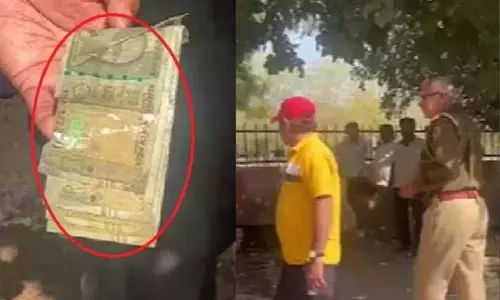 नाले से 500 रुपये के नोट गिरे, Cash लेने के लिए भीड़ उमड़ी नाले से 500 रुपये के नोट गिरे, Cash लेने के लिए भीड़ उमड़ी