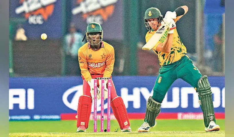 South Africa ने जिम्बाब्वे को हराया, T20 वर्ल्ड कप में अजेय रन जारी South Africa ने जिम्बाब्वे को हराया, T20 वर्ल्ड कप में अजेय रन जारी